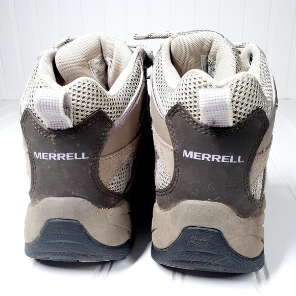 Merrell Ridgepass Women's Brindle/Sea Fog Mid Waterproof Boots F847 - Picture 10 of 12